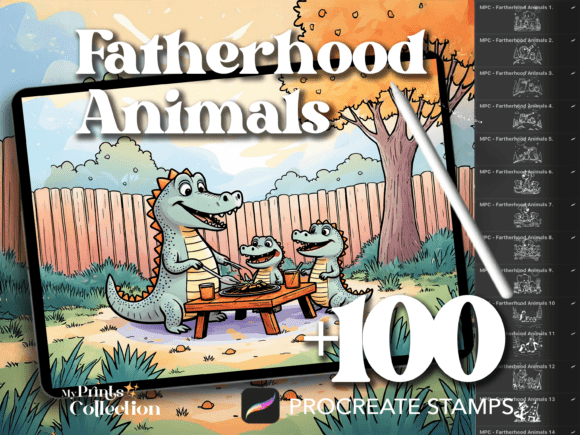 100 Animals Father’s Day Procreate: A Unique Resource for Digital Illustration