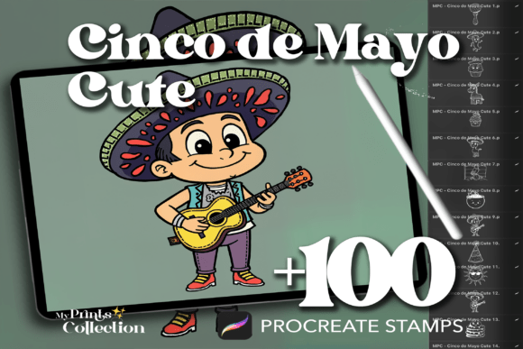 100 Cute Cinco de Mayo Stamps Procreate: Bringing Fiesta to Digital Creativity