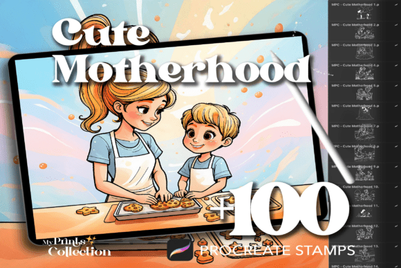100 Cute Motherhood Procreate: A Practical Guide to Integrating Digital Stamps into Creative Workflows