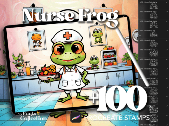 100 Nurse Frog Day Procreate Stamp: A Strategic Creative Tool for Health-Themed Digital Art