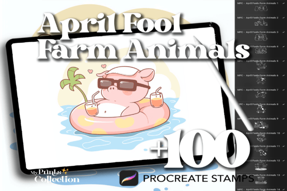 100 Procreate April Fool’s Farm Animals: A Playful Addition to Digital Illustration