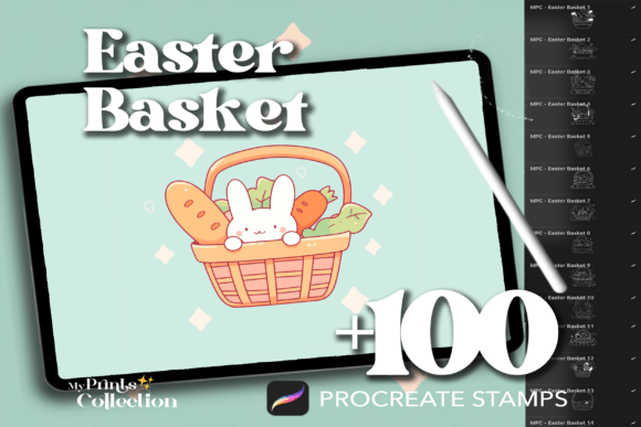 100 Procreate Easter Basket Stamps: A Practical Tool for Digital Artists