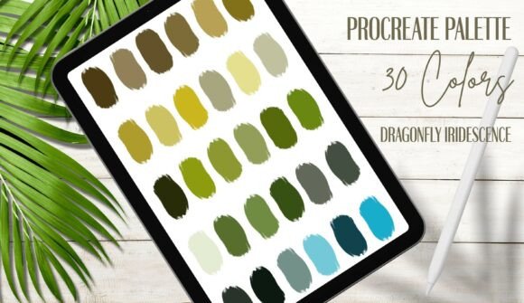 30 Colors Dragonfly Iridescence: A Natural Palette for Digital Artists