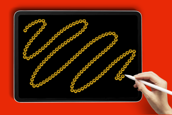 Add a Touch of Sparkle to Your Digital Art with the Sequin Line Procreate Brush
