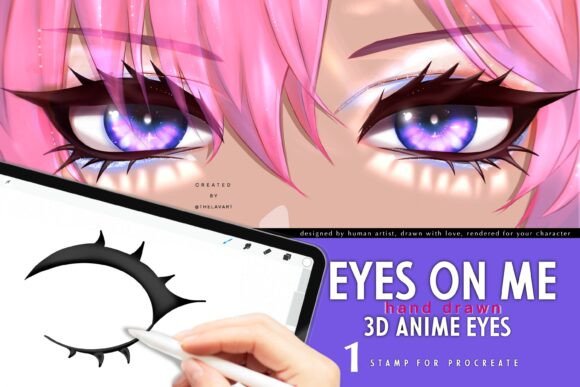Anime Eye Stamp for Procreate: Elevating Character Art with Precision and Style