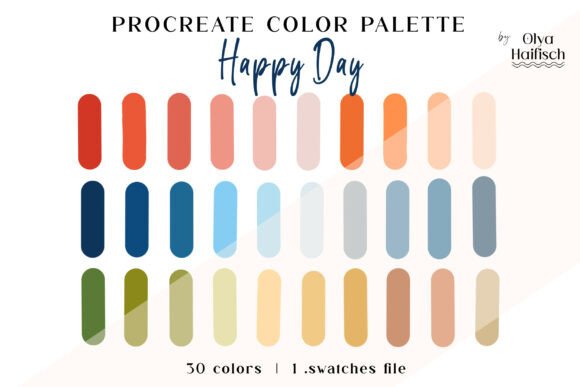 Bright Cheerful Procreate Color Palette: A Must-Have for Digital Artists