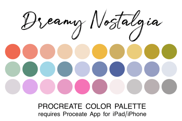 Dreamy Nostalgia Procreate Color Palette