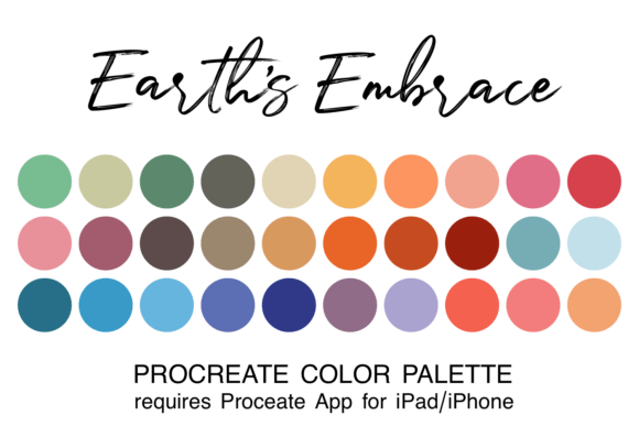 Earth’s Embrace Procreate Color Palette: A Natural Choice for Creative Projects