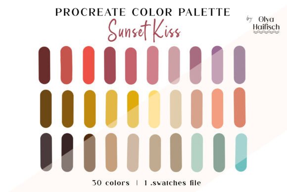 Elevate Your Digital Art with the Vintage Nature Procreate Color Palette