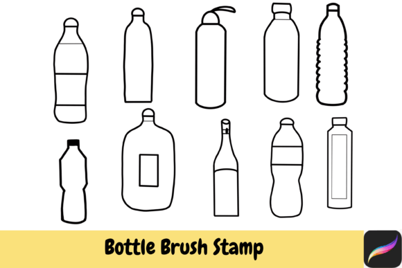 Enhance Your Digital Art with Bottle Brush Stamps for Procreate on iPad