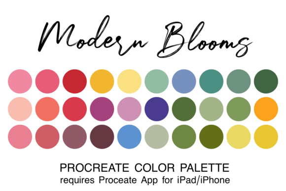 Enhance Your Digital Art with the Modern Blooms Procreate Color Palette