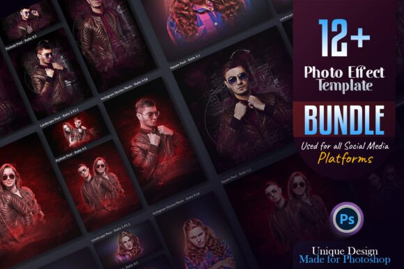 Enhance Your Visual Content with Photo Effect Template Bundle Designs