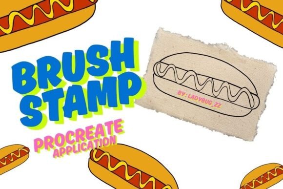 Hot Dog Brush Stamp for Procreate Doodle: A Playful Tool for Digital Artists and Educators
