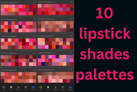 Lipstick Shades Procreate Palettes: Elevating Digital Beauty Art with Realistic Color
