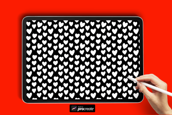 Lovely Heart Pattern Brush for Procreate