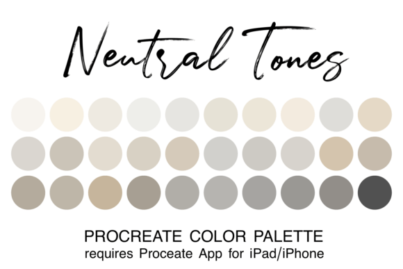 Neutral Tones Procreate Color Palette