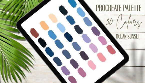 Ocean Sunset Palette for Procreate