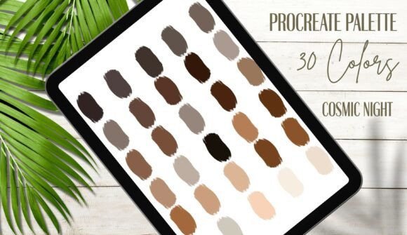 Procreate Cosmic Night Palette: A 30-Color Journey into Earthy Digital Artistry