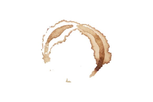 Realistic Coffee Stain Clipart for Timeless Design Projects