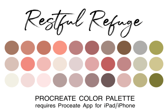 Restful Refuge Procreate Color Palette: A Mindful Addition to Your Digital Art Workflow