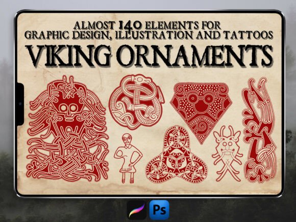 Revamp Your Designs with VIKING ORNAMENTS Vol.1 Brush Stamps