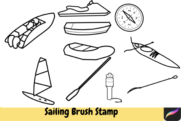 Sailing Brush Stamps Procreate iPad: Enhancing Digital Art with Nautical Flair