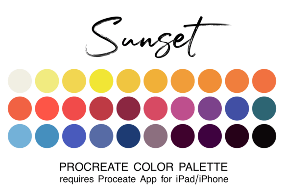 Sunset Procreate Color Palette: Transform Your Digital Art with Golden Hour Magic