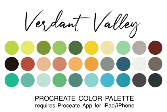 Verdant Valley Procreate Color Palette